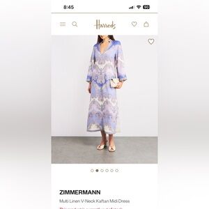 Zimmermann Linen Kaftan Dress NWT